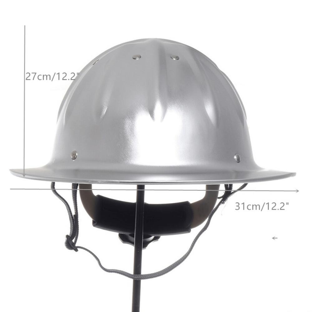 Aluminum Alloy Safety Helmet High Hardness Railway Metallurgy Mine Work Cap Lightweight Full Brim Construction Safety Helmet