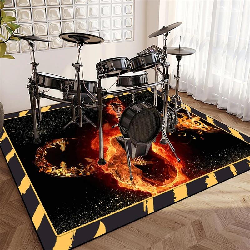 Drum Carpet Rug Soundproof Blanket Professional Rectangle Electronic Jazz Kit Floor Mat For Bass Drum Musical Instrument Mat