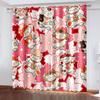 3D Animal Cat Series Shading Curtains 2 Pieces of Living Room Bedroom Home Decoration Hook Perforation