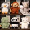 Fluffy Hair Animals Penguin Plush Toy Penguin Frog Stuffed Toys  Kids Playing Supplies