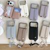 Wrist Strap Crossbody Ring Holder Magnetic Wallet Leather Case For iPhone 17 Pro Max 16 Plus 14 13 12 11 Long Lanyard Bag Cover