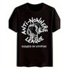Herren Anti-NOWHERE LEAGUE Punk Rock Band Grafik T-Shirt - Kräftiger Weißer Logo-Druck, Locker Geschnittenes Atmungsaktives Schwarzes Rundhals-T-Shirt für Konzerte, Festivals &