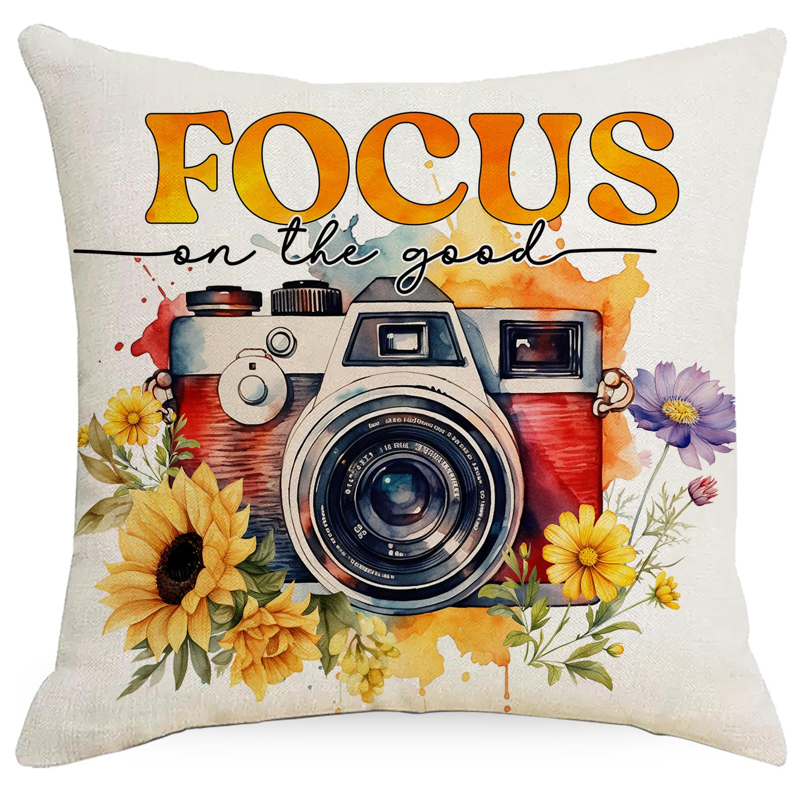 

Inspirational Text Floral Print Pillowcase New Letter Pillow Pillowcase Festive Decoration 45 * 45Cm