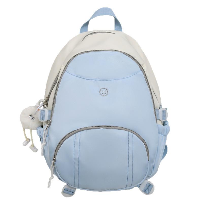 College Youth Nylon Backpack With Waterresistant Design For School And University Students синий
