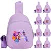 Rucsac de piept Kawaii Imprimat cu Litera K din Alfabetul Englezesc Vânătorii de Demoni K-Pop pentru Băiat Fată Geantă de Umăr Student Portabilă Geantă Crossbody Cadou de Crăciun pentru Copil