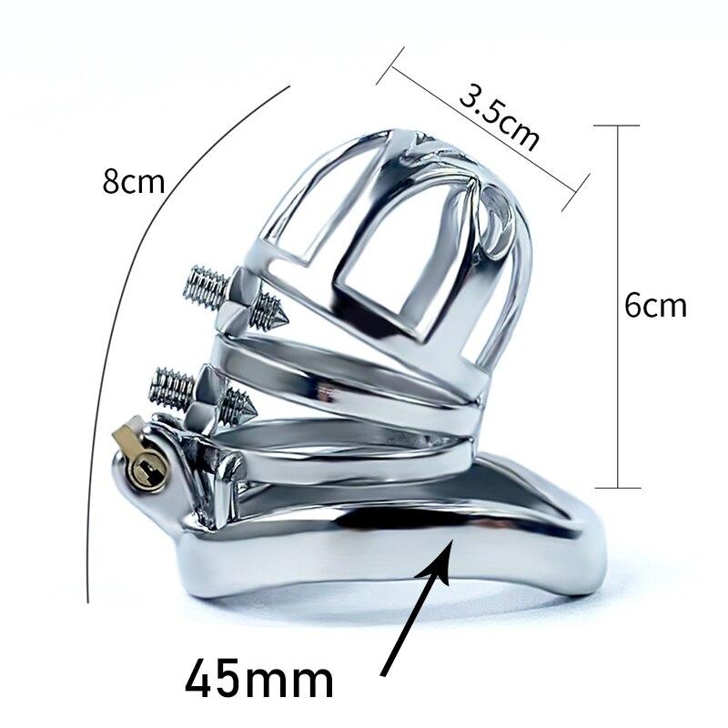 BDSM Stainless Steel Penis Cage Chastity Cage Cock Ring Adult Sex Toys for Men  Slave Cuckold Torture Estim Ball Stretcher