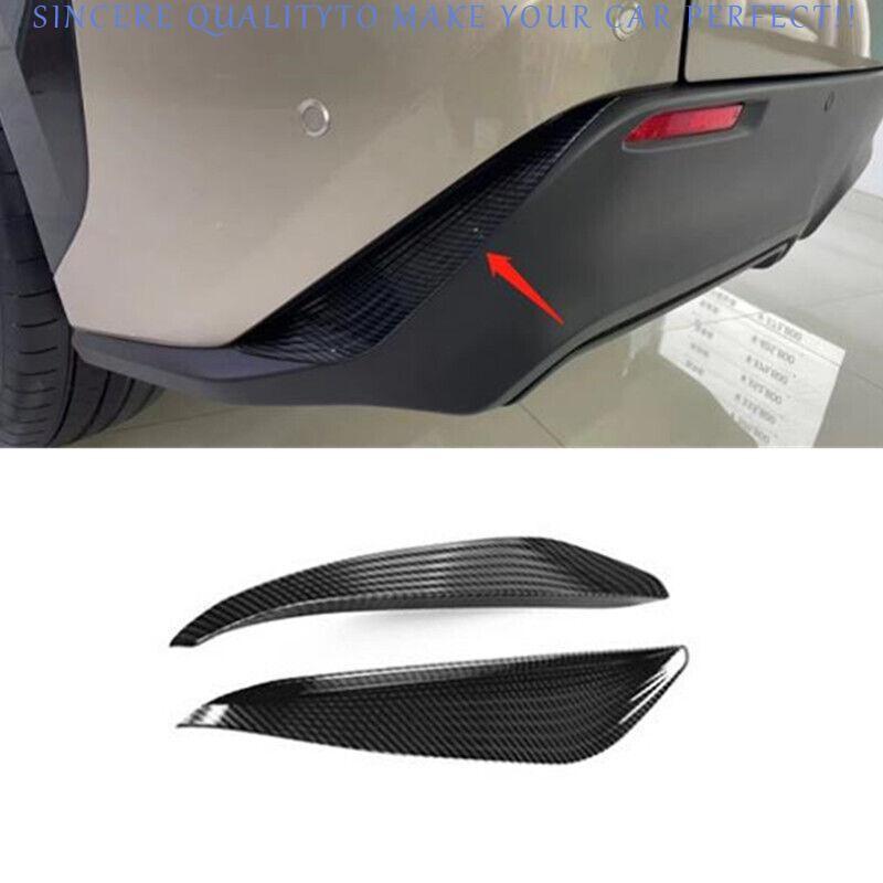 For Toyota BZ4X 2023-2025 ABS Carbon Fiber Rear Bumper Side Fender Splitter Fin
