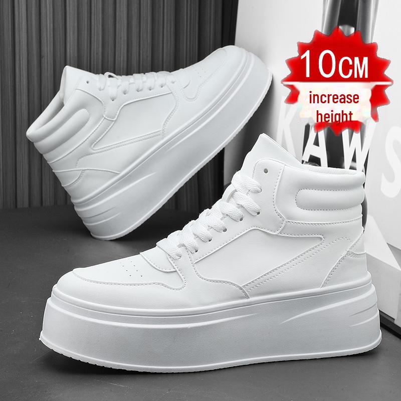 Unsichtbare, höhenverstärkende Herren-Sneaker: 12 cm High-Top, 10 cm lässiges Canvas, trendige Schuhe mit dicker Sohle, COS.