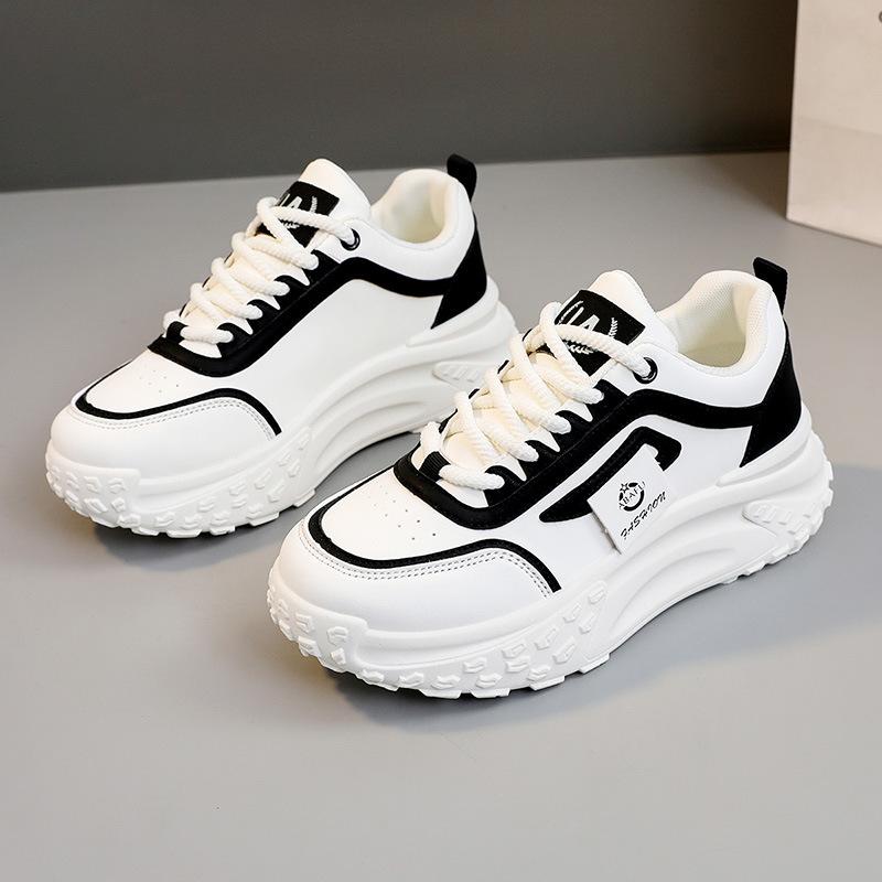 

[Customized] ZY0019 new dad shoes 2025 spring and summer thick sole heightening casual women s shoes board shoes breathable round head 40