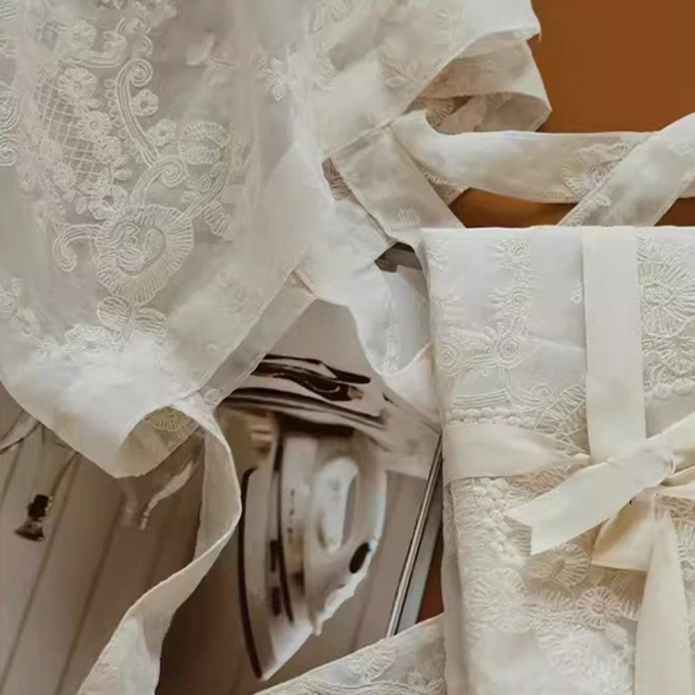 New Soft Embroidered Floral Shoulder Bag Large Capacity Portable Lace Handbag Organza Cloth bag Women