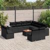 VidaXL Garden Lounge Set with Cushions 12 Pcs, Patio Sofas, Furniture Set, Outdoor Terrace Furniture, Black 3257833