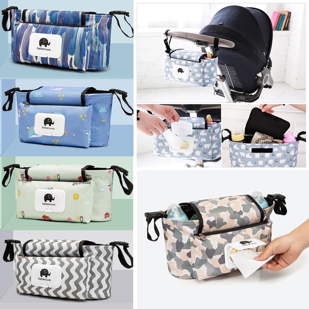 Waterproof Stroller Mummy Bag Baby Diaper Nappy Bag Baby Organizer Bag Travel Carriage Cart Basket Hook Stroller Accessories