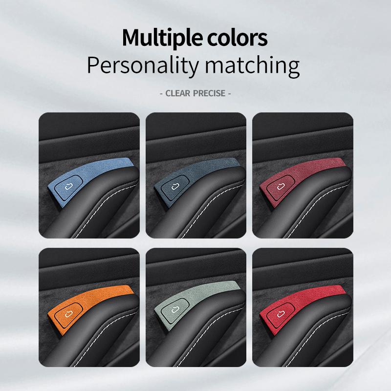 AAAIT1 Car Window Control Panel Trim Sticker for Tesla Model 3 Model Y 2023-2018 Alcantara Door Lifting Switch Button Decor Cover