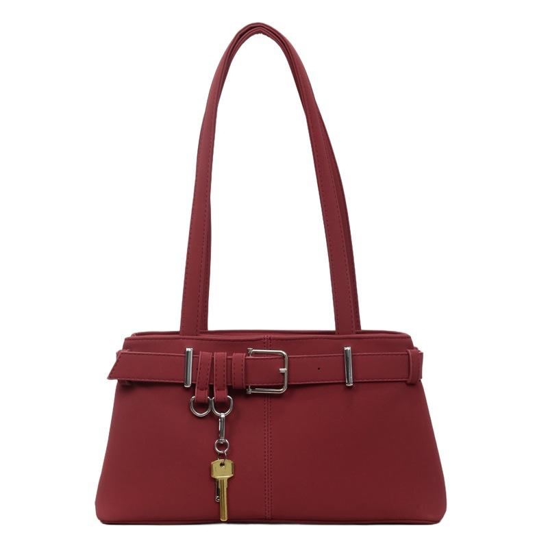 Niche design fashion underarm bag women's belt buckle handbag high sense versatile personality commuter shoulder bag
