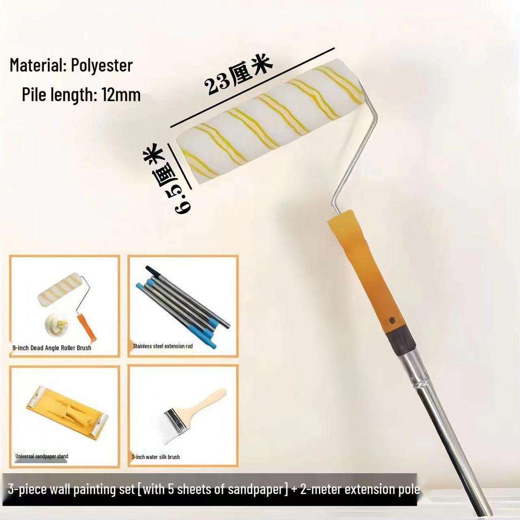 Teleskopischer Latexfarbenroller - Innenwand-Malerwerkzeug aus Wolle