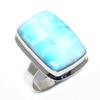 Natural Republic Larimar Gemstone 925 Solid Sterling Silver Gift Ring S.10 K1r35