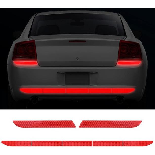 7 Pcs Auto Strong Reflective Stickers Includes Car Bumper Reflective Stickers