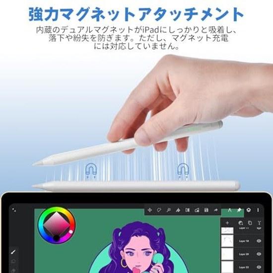 FFOGG iPad Pencil Apple Ultra High Sensitivity Compatible Touch Pen Stylus Type-C Fast Charging Magnetic Attachment Tilt Accidental Activation Wear