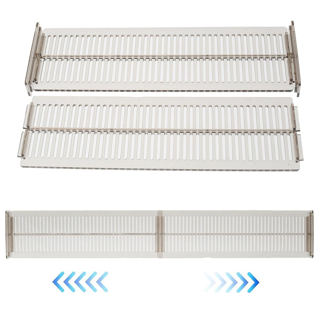 2-20Pcs Adjustable Drawer Dividers Organizer Transparent Expandable Drawer Separators Plastic Kitchen Dresser Storage Box