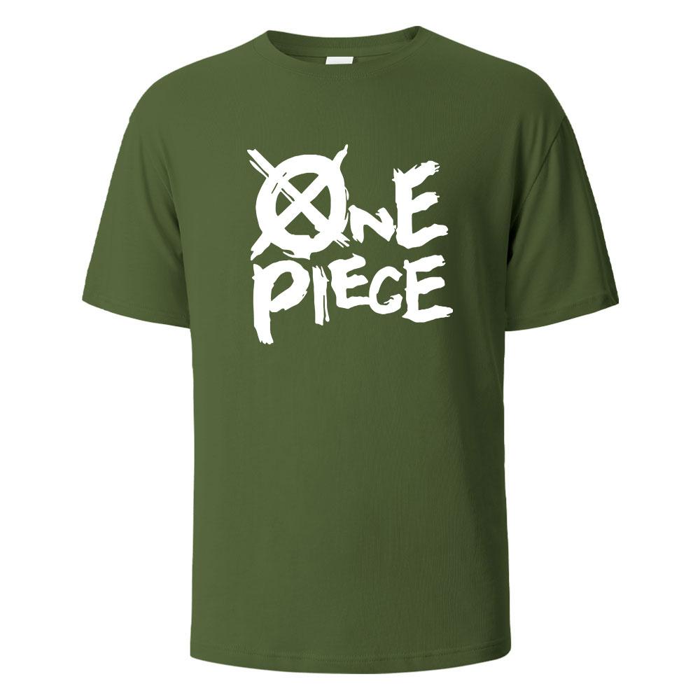 One Piece Print TShirt 100 Cotton Summer Tees For Men Women Oversize Casual Tops