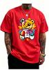 Summer Unisexs Pure Cotton Shortsleeved Shirt Stylish and Casual Featuring A Cartoon Panda Print on Pure Cotton Tshirt Natural