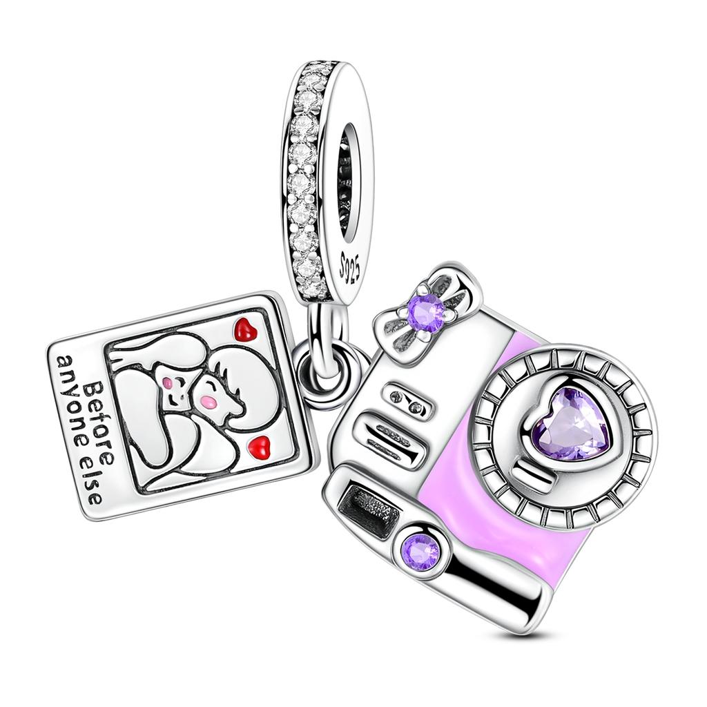 Charms Copper Luminous Cat Pendant Beads Fit Original Bracelet Diy For Women Necklace Jewelry Making Gift