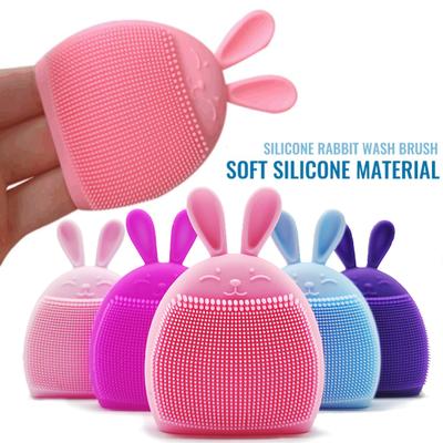 Gesichtsreinigungsbürste Weiches Silikon Kaninchen Manuelle Massage Schäumende Reinigungs-Waschbürsten Babyshampoo Gesichtsbürste Make-up-Werkzeuge