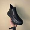 Fashion Genuine Leather Men's Boots Black Classic High-quality Thick Bottom Style Leisure and Fashion Party Office Outdoor Warm Shoes