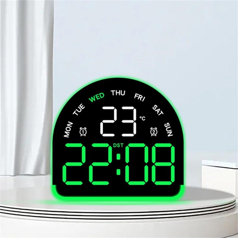 Digital Alarm Clock for Bedroom Desk Clock for Living Room Bedroom with Large Number,Dimmer,Loud Alarm Temperature