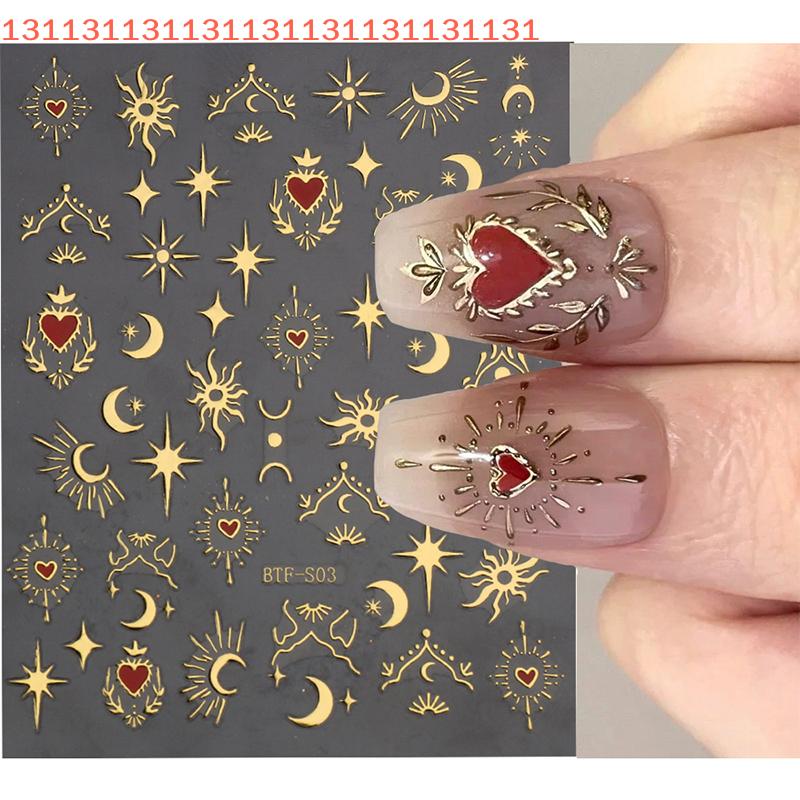 Butterfly Manicure 3D Decals Heart Stickers for Valentine's Day