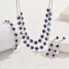 Women Inlaid Rhinestone Chain Necklace Earrings Bracelet Wedding Party Festival Gift