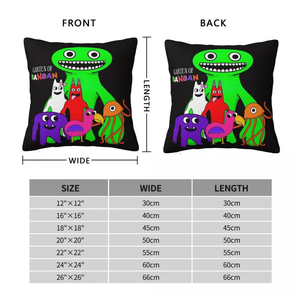 Garten Of Banban Group Cartoon Square Pillow Cases Jumbo Josh Cushion Cover Novelty Decorative Pillowcase For Seat 45X45Cm