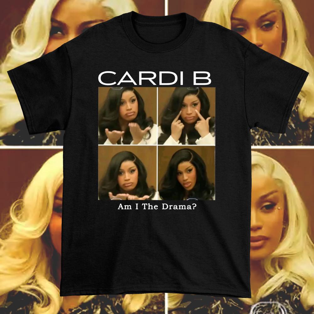 НОВЫЙ Cardi B Я ЛИ ДРАМА Смешная Футболка Черная Все Размеры S-5XL HH1006 Унисекс Футболка S