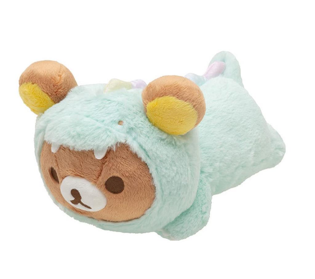 San-X Rilakkuma Dinosaur Play Face-Down Plush Toy, Rilakkuma MY72801