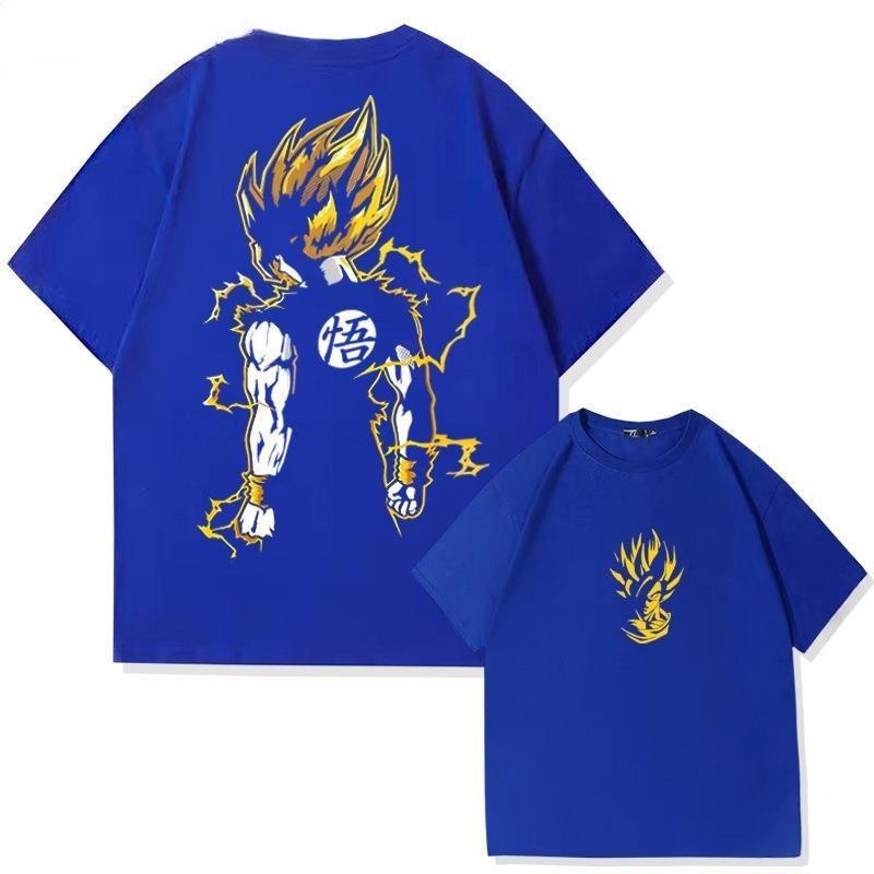 Japanese Animation Dragon Ball Wukong Tide Short-sleeved T-shirt Men's and Women's Summer Tide Brand Loose Summer Top