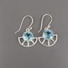 Sky Blue Topaz Gemstone Earring, Handmade Gorgeous Jewelry, 925 Solid Sterling Silver Jewelry, Bohemian Earring For Wedding Gift