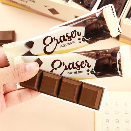 Chocolate Shaped Eraser Soft Eraser Clean Wipe Correction Eraser Less Debris No Smudge Pencil