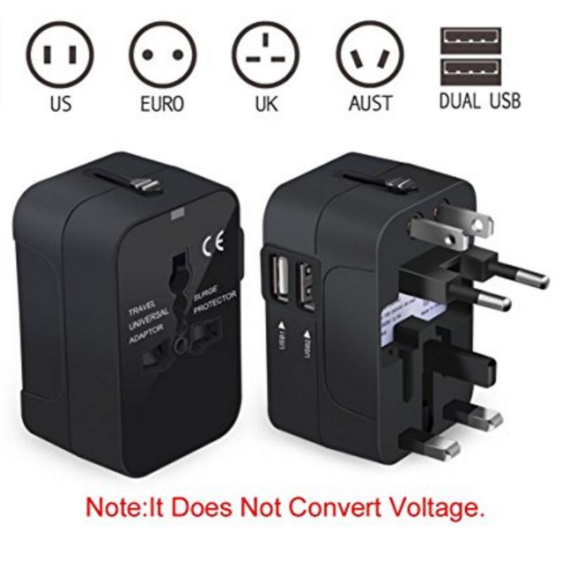Factory Direct Sale Bison202 Dual USB 2.1A Universal Socket Adapter Global Universal Conversion Plug