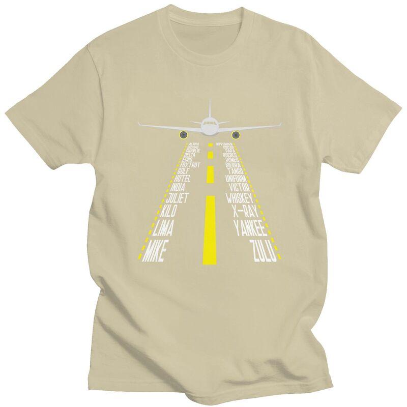 Individuelles Herren Piloten Alphabet Luftfahrt Flugzeug Geschenk T-Shirt Kurzarm Baumwolle T-Shirt Lässig Flugzeug Flieger T-Shirts Kleidung