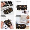 Pencil Case Durable 300D Polyester Large Capacity Easy Open Zipper with Mesh Pocket Removable Divider and Pen Slots for Students