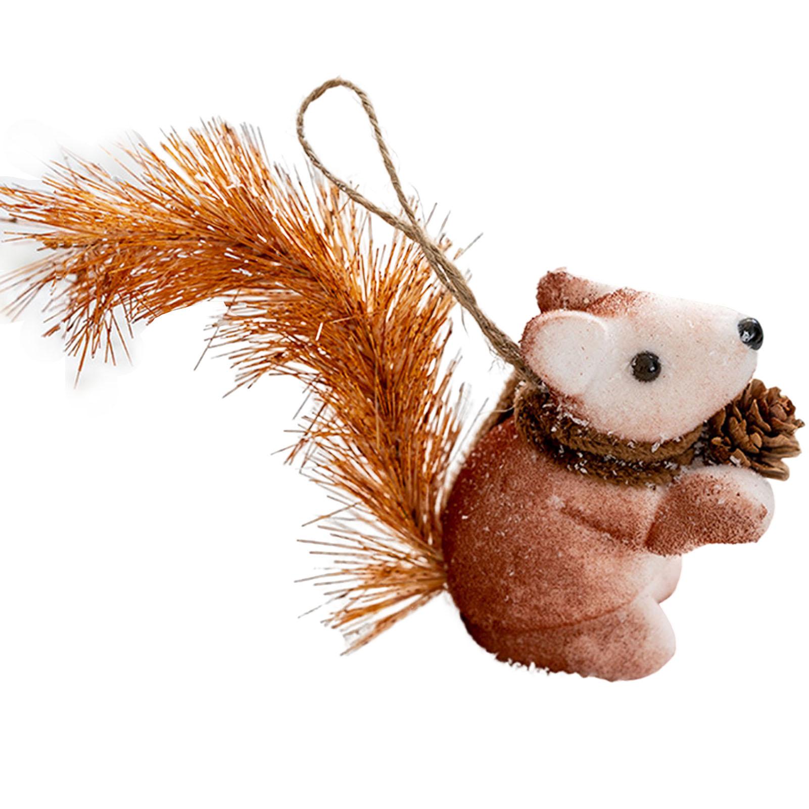

Christmas Squirrel Hanging Ornaments Foam Squirrel Christmas Tree Decoration for Backpack Indoor Table Decor A коричневый
