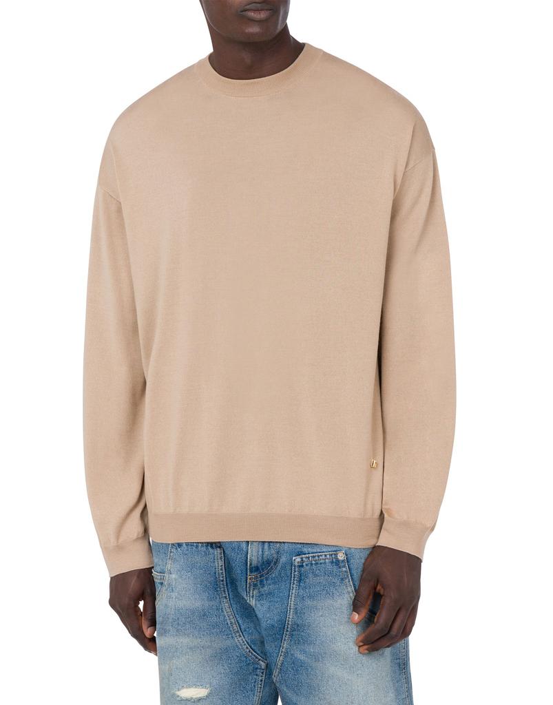 MOSCHINO Golden M Wool And Silk Pullover Knit