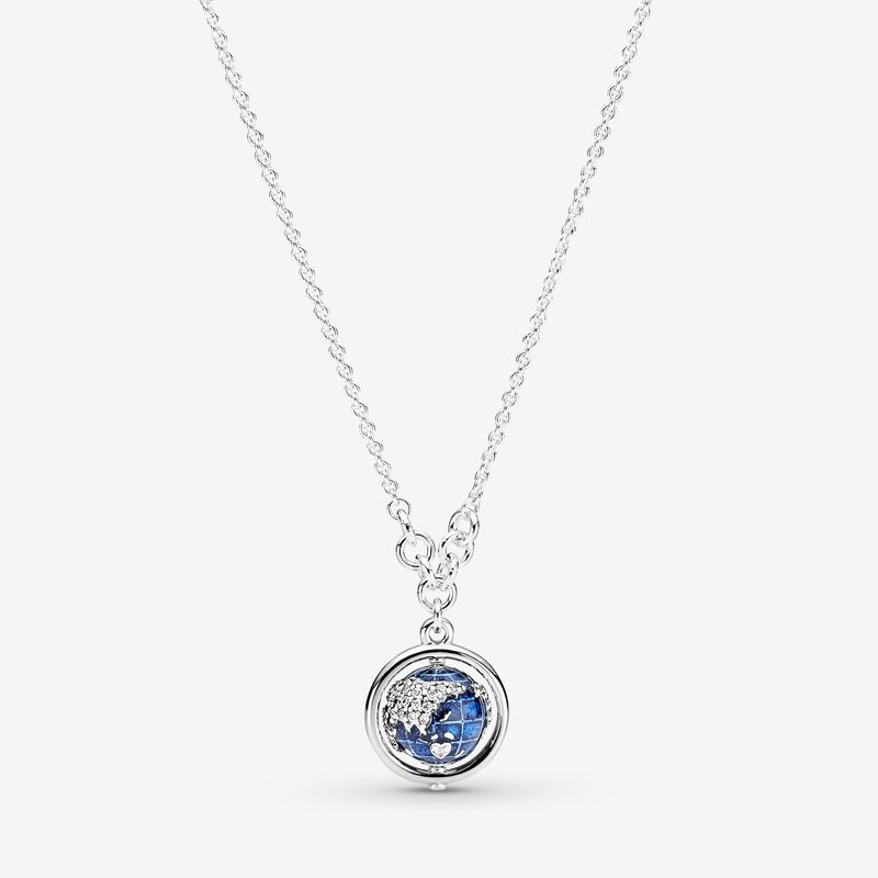 copper Pav Globe Round Sparkle Wishing Bone Necklaces Ladies Jewellery Luxury Sparkle Gift Girlfriend High Quality