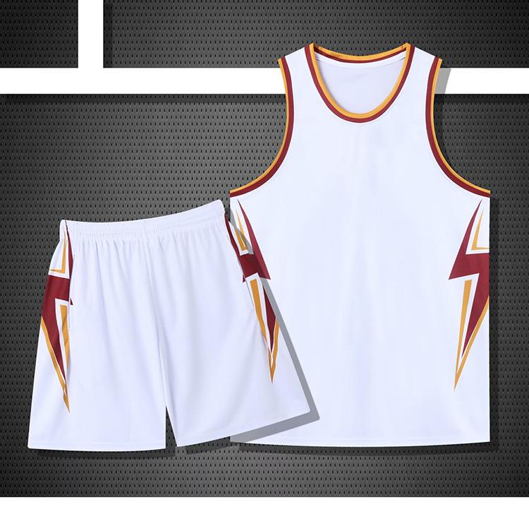Basketball Suit Men'S Game Jersey Training Suit Vest Adult Group Buying Print Number Jersey Summer