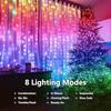 Solar Fairy Lights Outside Waterproof Solar String Lights Outdoor 8 Modes Silver Wire Solar Twinkle Lights Christmas Decor Lamp