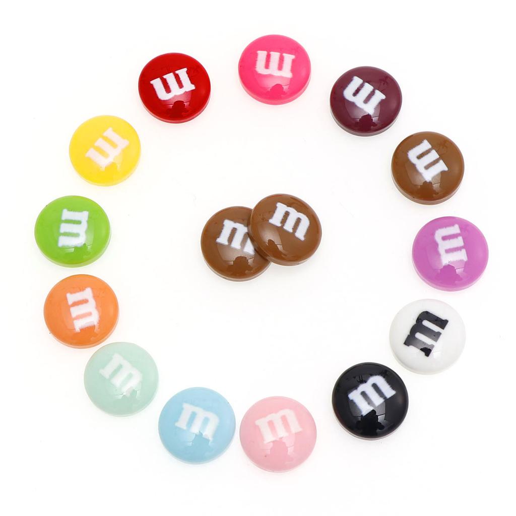 20Pcs/Pack Acrylic Beads Flat Round Shape Decoration Crafts Spacer Bead DIY Jewelry Making Bracelet Necklace Accessories