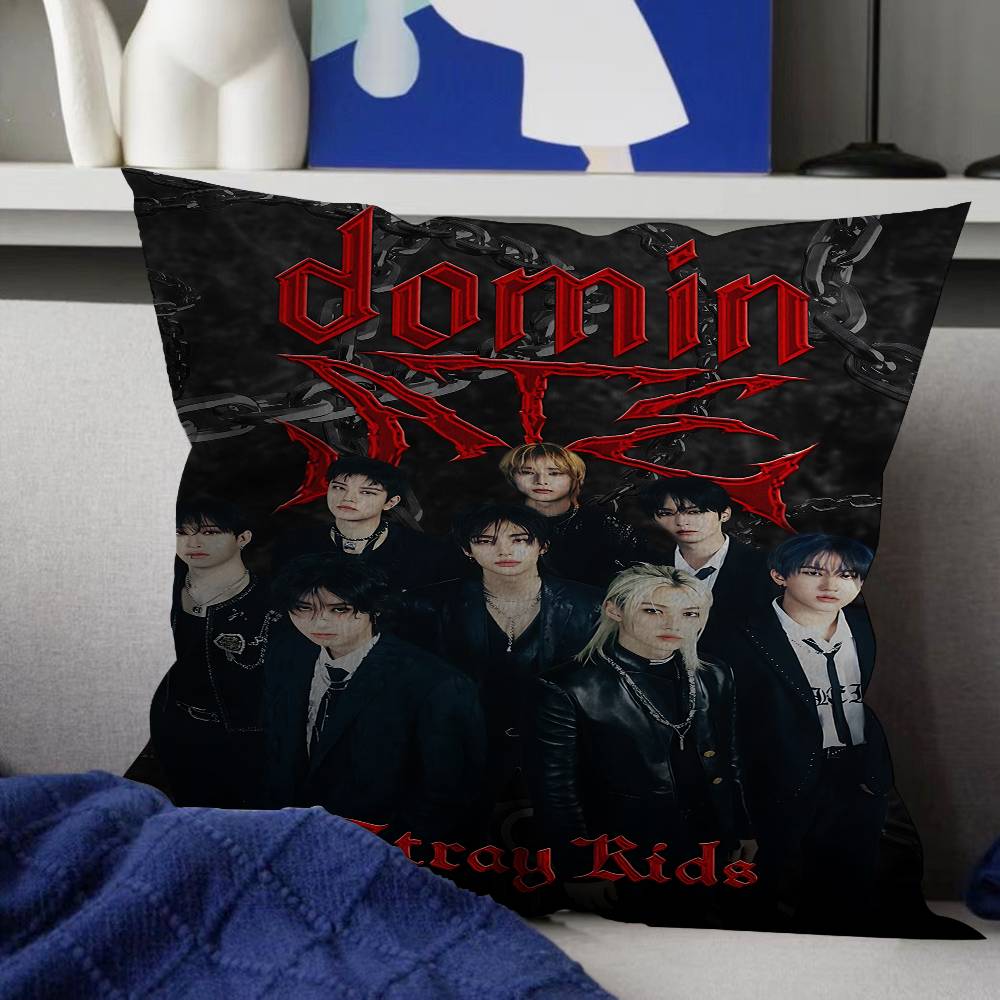 Hot Kpop Style S-Stray K-Kids Cushion Cover Pillowcase Upholstery Sofa Throw Pillow Home Decor Pillowcas