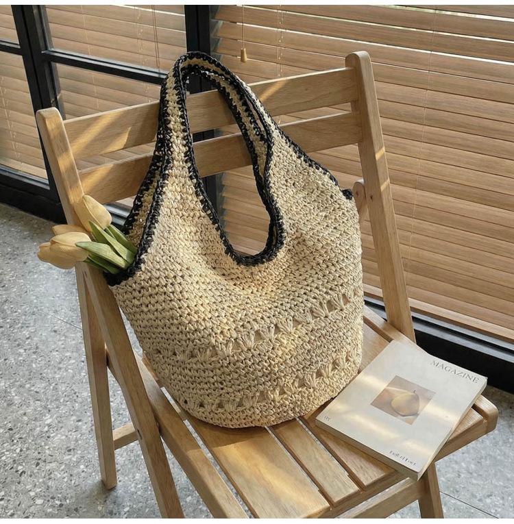Spring 2026 Woven Beach Tote - Crossbody & Shoulder Handbag