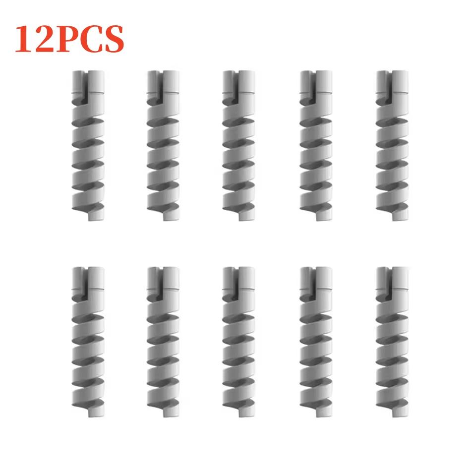 6/20pcs Cable Protector Silicone Charge Cable Spiral Winder Wire End Cord Savers Cover For Phone USB Charger Cable Accessories