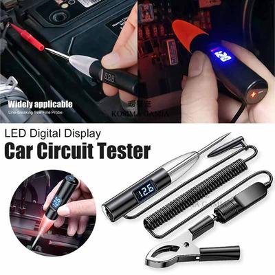 Stylo testeur de circuit de tension de coffre de voiture LED Affichage numérique Sonde de puissance Détecteur de tension Outil de diagnostic pour l'entretien et la réparation automobile